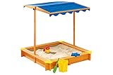 Playtive Junior Sandkasten mit Dach Sandkiste Buddelkiste