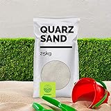 Quarzsand - Spielsand weiß, in sehr feiner Körnung, der Standard für Sandkasten und Beachvolleyball Felder, kostenlose Lieferung,1 kg - 5000 kg im praktischen BigBag (25kg)