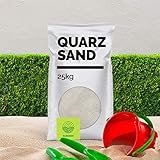 Quarzsand - Spielsand weiß, in sehr feiner Körnung, der Standard für Sandkasten und Beachvolleyball Felder, kostenlose Lieferung,1 kg - 5000 kg im praktischen BigBag (25kg)